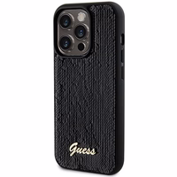 Guess Sequin Script Metal ümbris jaoks iPhone 13 Pro Max - must