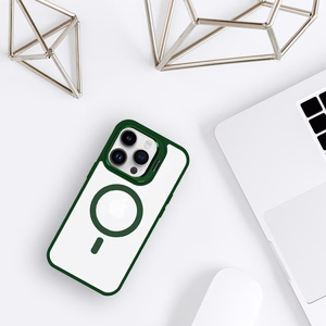 Tel Protect Kickstand Magsafe Ümbris jaoks Iphone 11 roheline