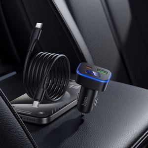 autolaadija Hoco USB A + USB C PD QC3.0 48W + kaabel USB C to C Z63B must