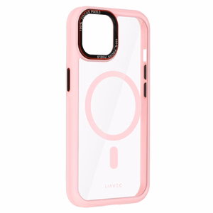 Liavec Hybrid Magsafe Clear Ümbris jaoks Iphone 15 light roosa