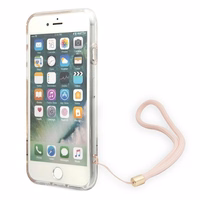 Guess GUOHCI8H4STP iPhone SE 2022 / SE 2020 / 7/ 8 roosa/roosa kõvakaaneline 4G prinditud rihm