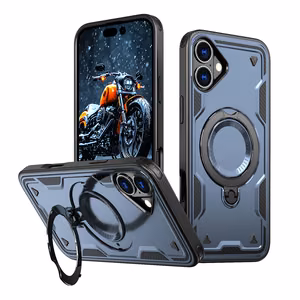 Hybrid Armor Trendy Ümbris with MagSafe jaoks iPhone 16 Plus - Sinine