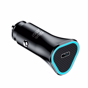 Car Laadija sinine Star USB C QC3.0 PD AFC 3A 20W CC391-1C must