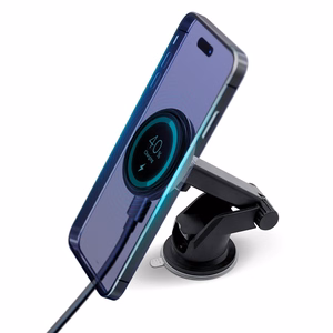 Car laadija-hoidja 3mk Car MagCharger 15W (windshield/dashboard) must
