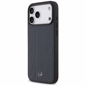 Mercedes Leather Laurel Leaves Stripes MagSafe Ümbris jaoks iPhone 17 Pro Max - Sinine