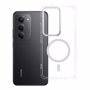 Case for Xiaomi Redmi 15 Frame Clear Hybrid Mag Cover compatible with MagSafe transparent