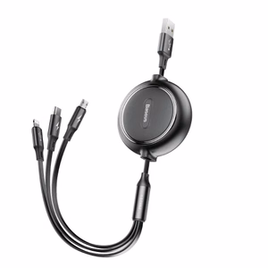 USB kaabel Baseus 3in1 must 35cm / 120cm