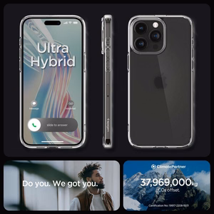 SPIGEN ümbris ULTRA HYBRID jaoks IPHONE 15 Pro frost clear