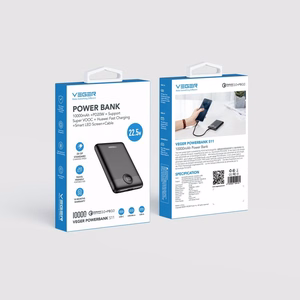 Powerbank Veger S11 (W1140) PD QC3.0 2A 22,5W 10000 mAh black