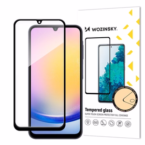 Wozinsky Full Glue Karastatud klaas with must frame jaoks Samsung A25
