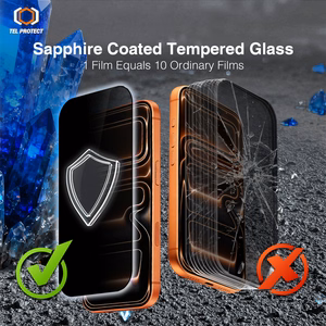 Tempered glass Tel Protect 10X Privacy DLC Diamond Coating jaoks Iphone 16