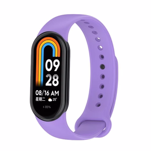 СИЛИКОНОВЫЙ РЕМЕШОК MI BAND 8/M8 (4). ФИОЛЕТОВЫЙ