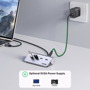 Unitek Алюминиевый хаб USB-C 2x USB-A 2x USB-C 5Gbps