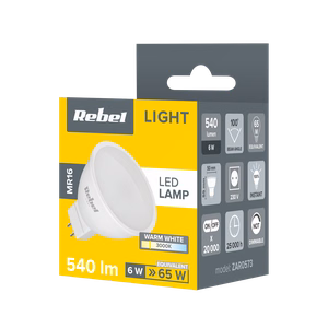 Rebel MR16 LED-lamp, 6 W, 3000 K, 230 V