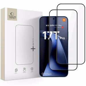 Tech-Protect Glass Fit+ 2-pakk karastatud klaas Xiaomi 17T Pro - must