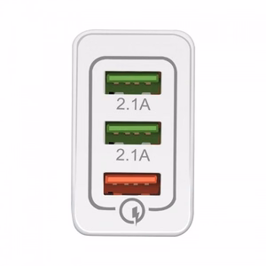 Charger Wozinsky "WWC-01" White (3xUSB / 30W)