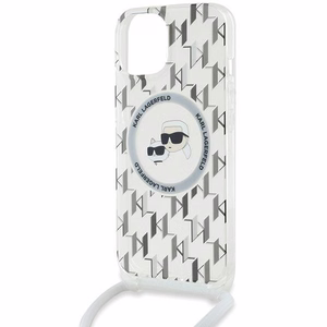 Karl Lagerfeld IML Crossbody Monogram Karl & Choupette Head MagSafe Ümbris jaoks iPhone 15 / 14 / 13 - läbipaistev
