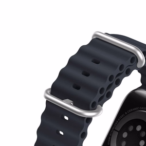 DUX DUCIS strap OCEAN WAVE silicone jaoks Apple Watch 38 / 40 / 41 mm graphite