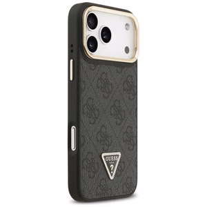 Guess 4G PU Triangle Logo & Alus Camera Magsafe Ümbris jaoks iPhone 17 Pro Max - must
