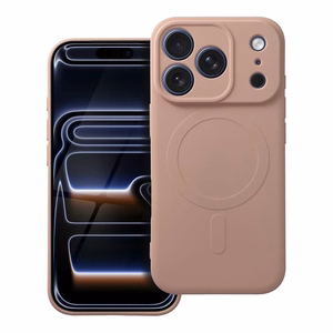 SILICONE MAG COVER Ümbris compatible with MagSafe jaoks IPHONE 17 Pro roosa