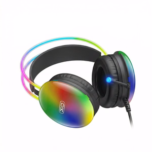 XO juhtmega kõrvaklapid GE11 jack 3,5mm - USB-A must RGB mikrofon