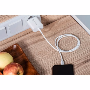 Phone charger Forcell F-Energy USB C QC4.0 PD 3A 25W + cable USB C to USB C TFK-TC-25WPD white