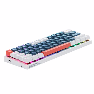 Machenike K500-B61 Juhtmega mehaaniline mänguklahvistik taustvalgustusega Blue Switch - sinine ja valge