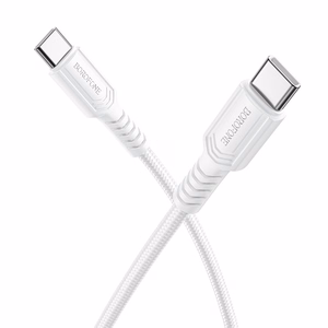 USB cable Borofone BX116 60W USB-C to USB-C 1.0m white
