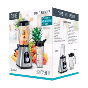 EASY EXPERT GO kannmikser, 1300 W, 1,5 l klaaskann ja 600 ml reisikruus