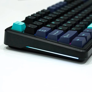 AULA Gasket F87 Pro klaviatuur must tsüaan sinine GrayWoodV4 RGB