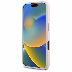 Guess Silicone Logo Strass 4G ümbris jaoks iPhone 16 - light roosa