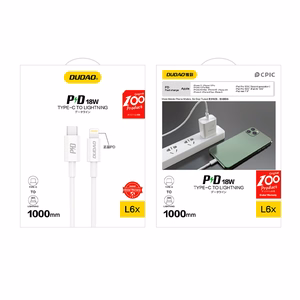 Dudao L6X USB-C - Lightning PD 20W 1m Kaabel - valge