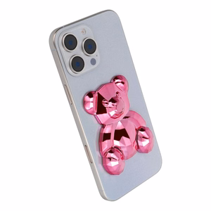 Phone stand BEAR - stick-on - roosa