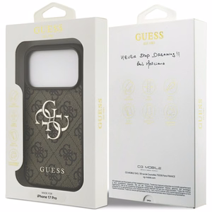 Guess 4G Big Logo Ümbris jaoks iPhone 17 Pro - Brown