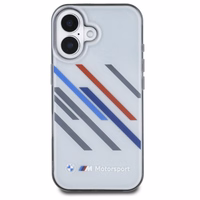 BMW Motosport IML Random Stripes iPhone 16 Plus Ümbris - hall
