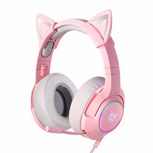 Игровые наушники ONIKUMA K9 RGB розовый