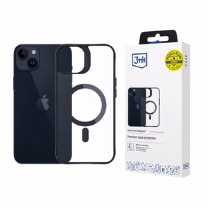 3mk Satin Armor MagCase with MagSafe jaoks iPhone 14 Plus - Clear with must Frame