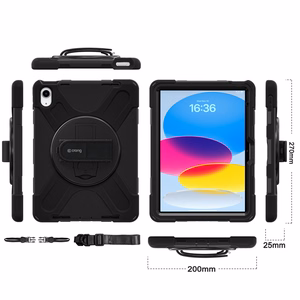 Усиленный чехол Crong Defender Plus для iPad 11″ (A16, 2025) и iPad 10,9″ (2022), чёрный