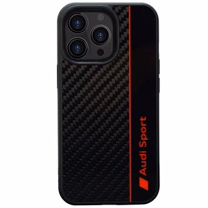 Audi Carbon Fiber Stripe iPhone 13 Pro / 13 6.1" чёрный/чёрный хардкейс AUS-TPUPCIP13P-R8/D1-BK