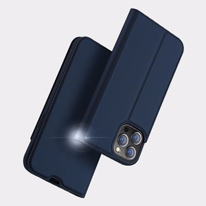 Dux Ducis Skin Pro raamaturiiuli tüüpi ümbris iPhone 13 Pro Maxile sinine