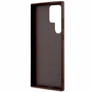 Guess GUHCS23LG4GFBR S23 Ultra S918 brown/brown hard ümbris 4G Metal kuldne Logo