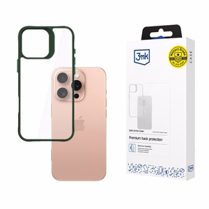 3mk Satin Armor Ümbris+ roheline jaoks Apple iPhone 16 Pro - läbipaistev