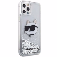 Karl Lagerfeld KLHCP12MLNHCCS iPhone 12/ 12 Pro 6.1" hõbedane/hõbedane hardcase Glitter Choupette Head
