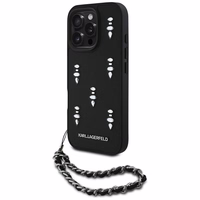 Karl Lagerfeld Saffiano Crystals w/Chain iPhone 16 Pro Ümbris - Must