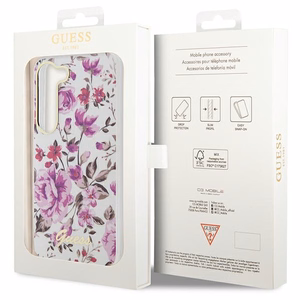 Guess GUHCS23MHCFWST S23+ S916 белый/белый жёсткий чехол Flower Collection