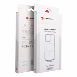 Ümbris jaoks iPhone 16 PRO Forcell F-Protect läbipaistev Hybrid Premium ühilduv koos Magsafe läbipaistev