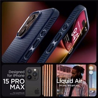 SPIGEN ümbris LIQUID AIR jaoks IPHONE 15 Pro Max tumesinine
