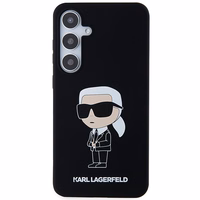 Karl Lagerfeld Silicone Ikonik ümbris jaoks Samsung Galaxy S24+ - must