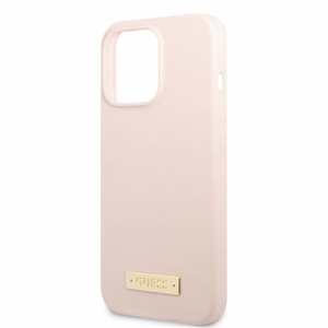 Guess GUHMP13XSPLP iPhone 13 Pro Max 6.7" roosa/roosa hard ümbris Silicone Logo Plate MagSafe