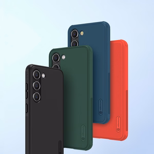 Чехол Nillkin Super Frosted Shield Pro для Samsung Galaxy S23+ бронированный + подставка для телефона красный